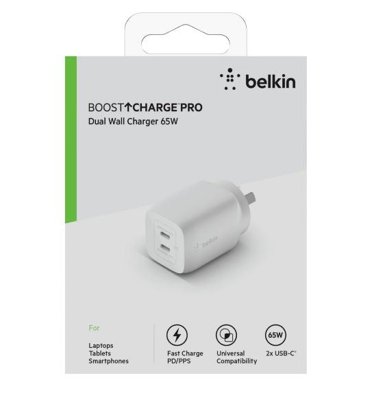 Belkin Dual 65W USB-C Wall Charger